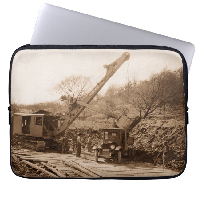 Operating Engineer Northwest Shovel Antique Photo Laptop Sleeve (Front)