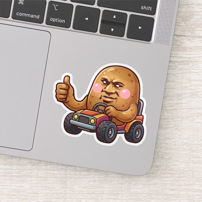 Operating On Vibes Alone Potato Sticker (Detail)