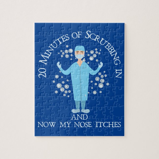 Operating Room Humor of Scrubbing Bubbles Jigsaw Puzzle (Vertical)