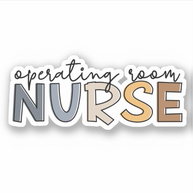 Operating Room Nurse OR Nurse Appreciation Sticker (Front)