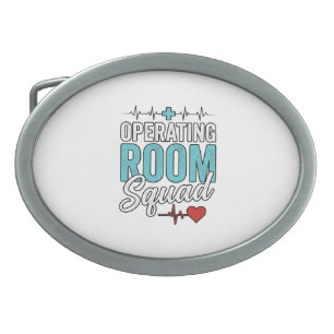 Operating Room Squad Surgical Nurse Shirt Design_1 Belt Buckle