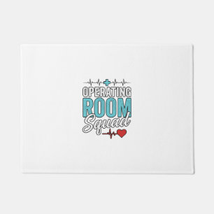 Operating Room Squad Surgical Nurse Shirt Design_1 Doormat