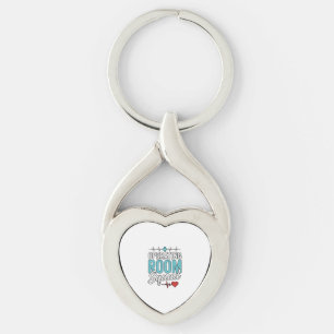 Operating Room Squad Surgical Nurse Shirt Design_1 Keychain