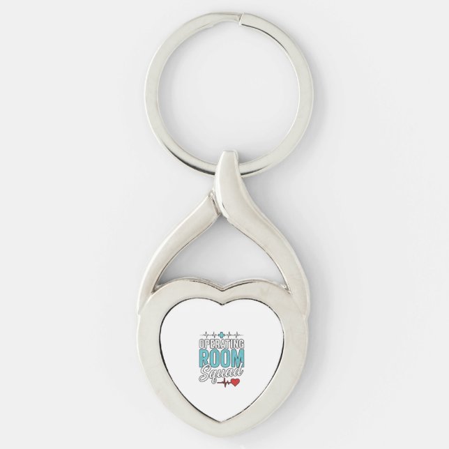 Operating Room Squad Surgical Nurse Shirt Design_1 Keychain (Front)