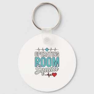 Operating Room Squad Surgical Nurse Shirt Design_1 Keychain
