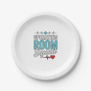 Operating Room Squad Surgical Nurse Shirt Design_1 Paper Plates