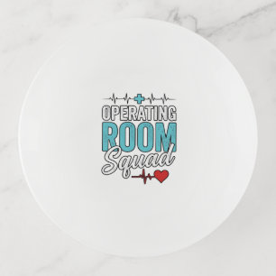 Operating Room Squad Surgical Nurse Shirt Design_1 Trinket Tray