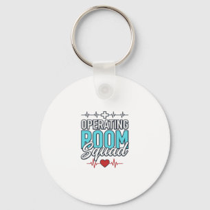 Operating Room Squad Surgical Team Shirt Design_1 Keychain