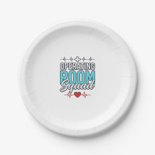 Operating Room Squad Surgical Team Shirt Design_1 Paper Plates