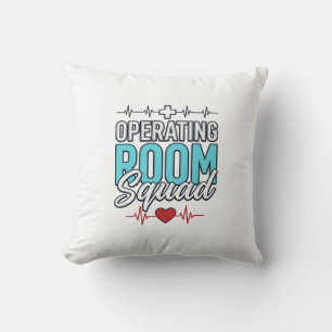 Operating Room Squad Surgical Team Shirt Design_1 Throw Pillow