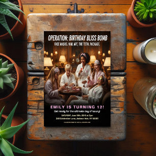 Operation Birthday Bliss Spa Party  Postcard