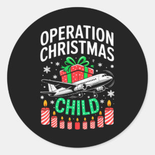 Operation Christmas Child Family Matching Xmas Fun Classic Round Sticker