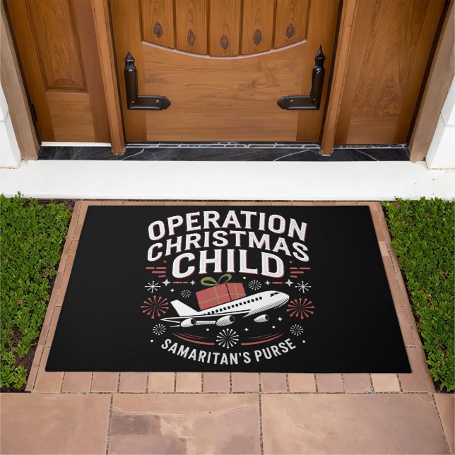 Operation Christmas Child Funny Family Matching  Doormat (Outdoor)
