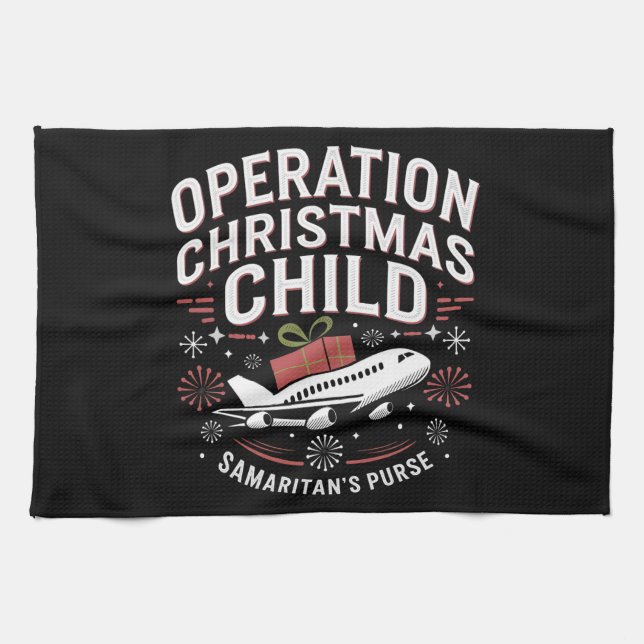 Operation Christmas Child Funny Family Matching  Kitchen Towel (Horizontal)