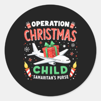Operation Christmas Child Funny Family Matching Xm Classic Round Sticker