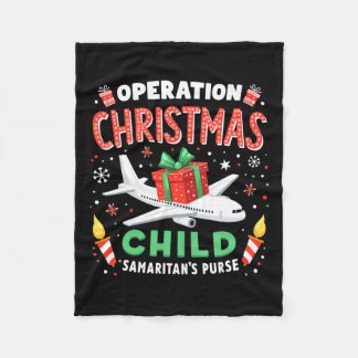 Operation Christmas Child Funny Family Matching Xm Fleece Blanket
