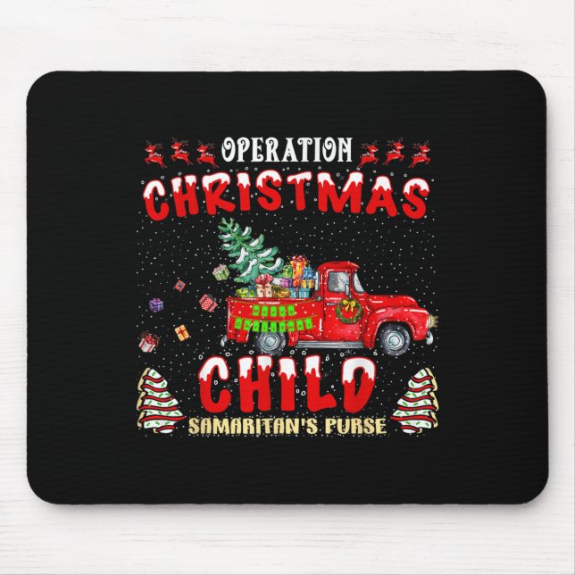 Operation Christmas Child Funny Family Matching Xm Mouse Pad (Front)