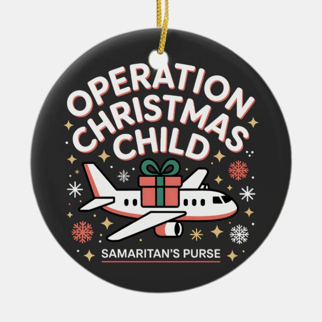 Operation Christmas Child Samaritan Purse  Ceramic Ornament (Front)