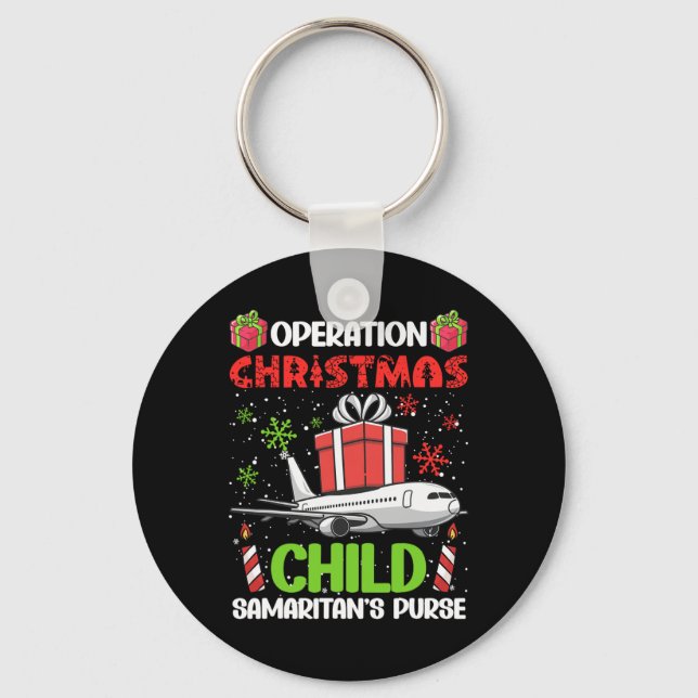 Operation Christmas Child Smaritan's Purse Funny F Keychain (Front)