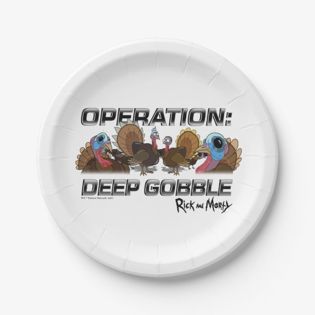 Operation: Deep Gobble Paper Plates (Front)