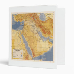 Operation Desert Storm Planning Map (1991) 3 Ring Binder