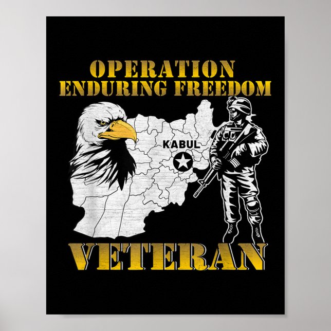 Operation Enduring Freedom Oef Combat Veteran Vint Poster (Front)