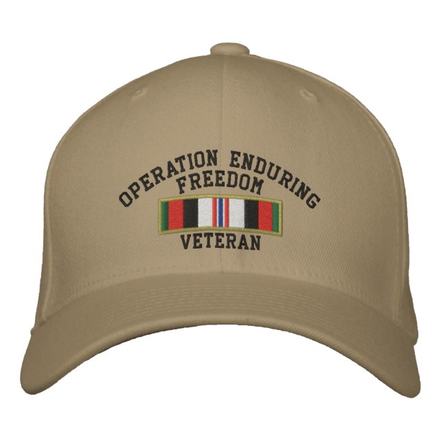 Operation Enduring Freedom Veteran Embroidered Baseball Hat (Front)
