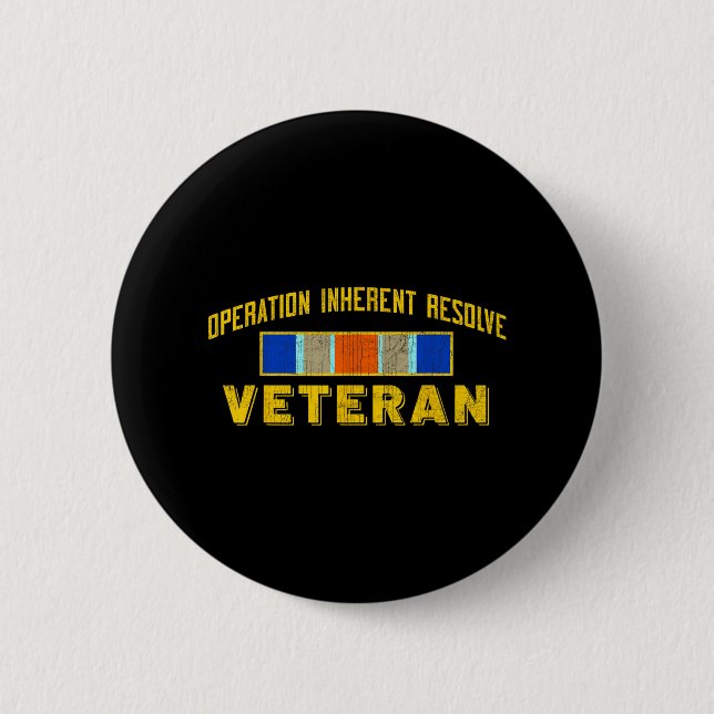 Operation Inherent Resolve Oir Veteran Day Vintage Button (Front)