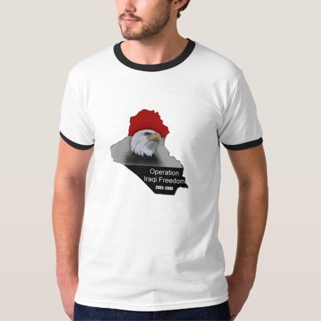 Operation Iraqi Freedom Custom Front and Back T-Shirt (Front)