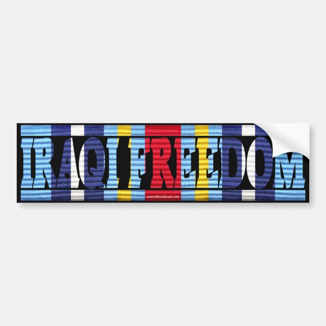 Operation Iraqi Freedom GWOTEM Bumper Sticker (Front)