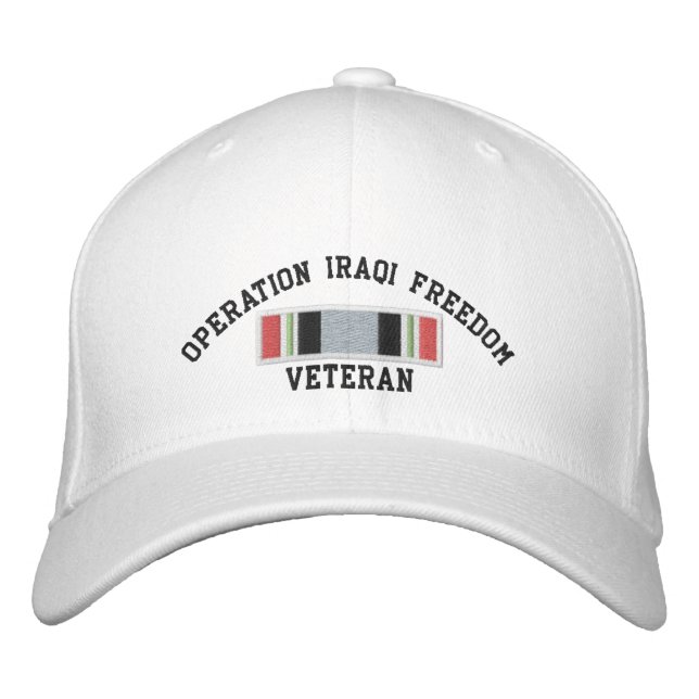 Operation Iraqi Freedom Veteran Embroidered Baseball Hat (Front)