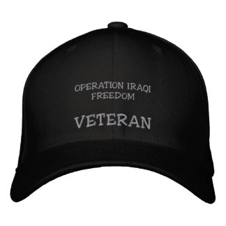 OPERATION IRAQI FREEDOM, VETERAN EMBROIDERED BASEBALL HAT