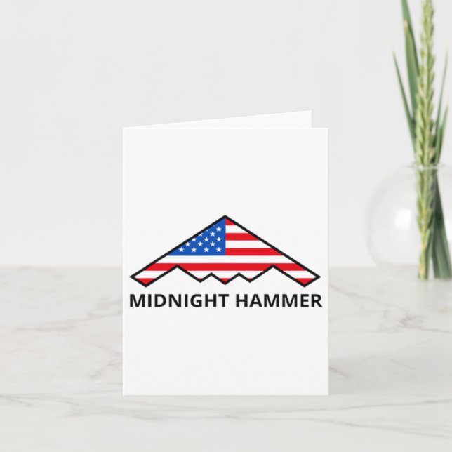 Operation Midnight Hammer Usa Flag Midnight Hammer Card (Front)