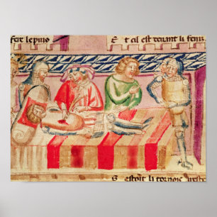 Operation on a wounded soldier poster