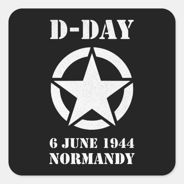 Operation Overlord 1944 D-Day 2024 Normandy Square Sticker (Front)