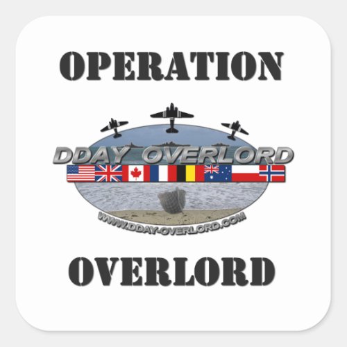 Operation Overlord 1944 Square Sticker