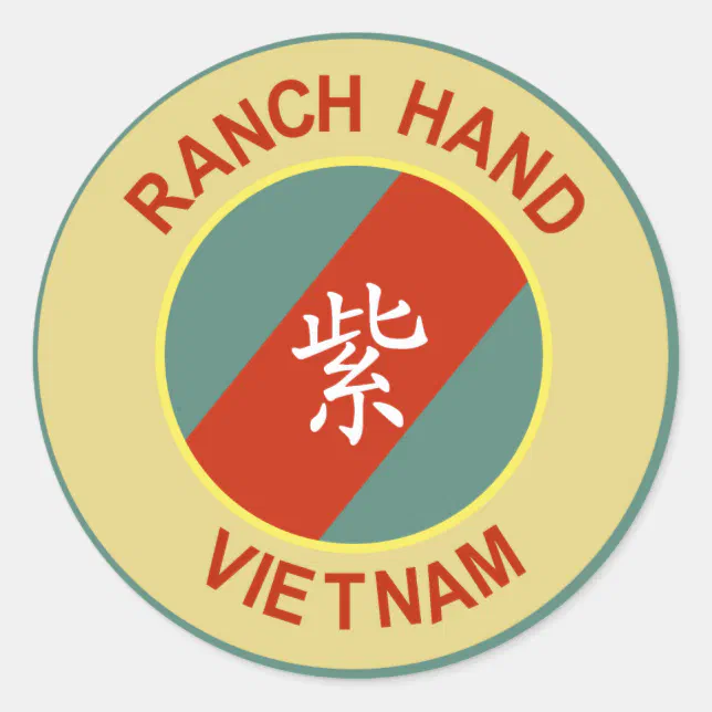 Operation Ranch Hand Patch Classic Round Sticker | Zazzle