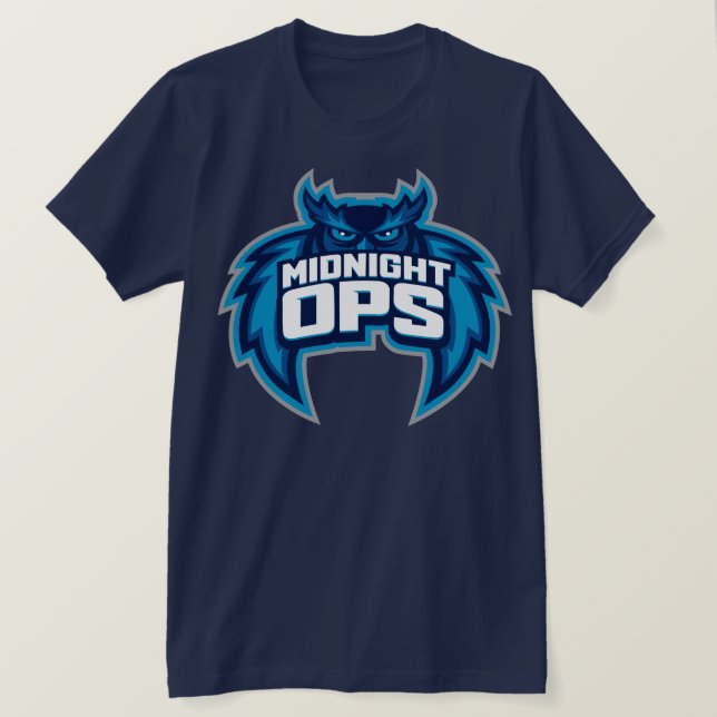 Operation: Recall Midnight Ops logo blue t-shirt (Design Front)