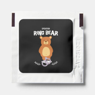 Operation Ring Bear Funny Ring Bearer Wedding  Hand Sanitizer Packet