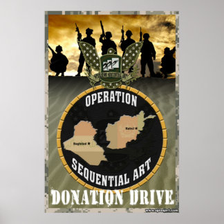 Operation Sequential Art: Donation Drive Poster