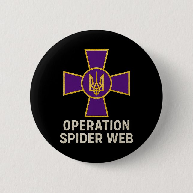 Operation Spider Web Ukraine Heroes Ukrainian Mili Button (Front)