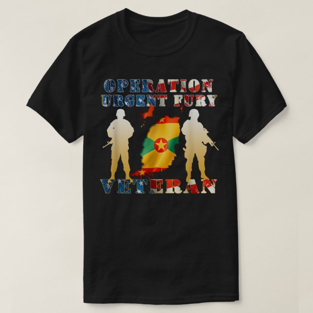 Operation Urgent Fury Combat Veteran Grenada Gift  T-Shirt (Design Front)