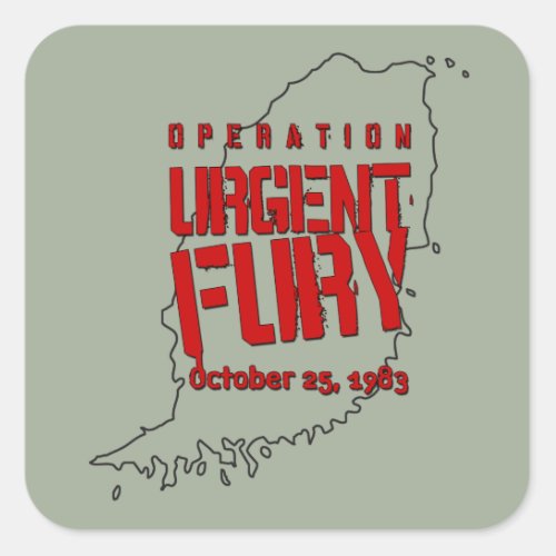 Operation Urgent Fury Square Sticker