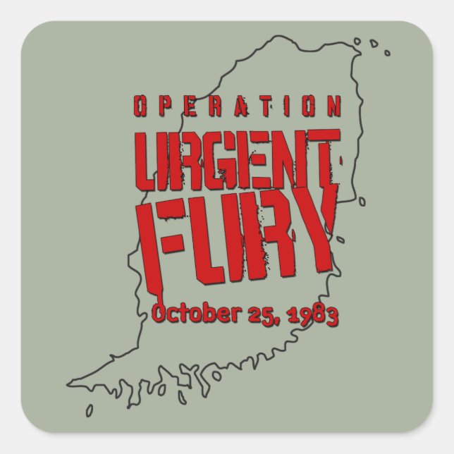 Operation Urgent Fury Square Sticker (Front)