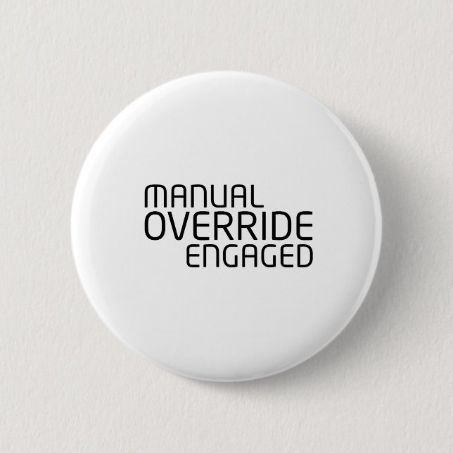 Operational Status Minimalist Typography  Button (Front)