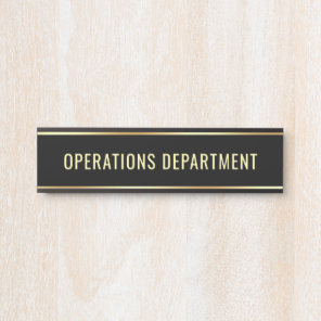 Operations Department Template Customizable Text Door Sign