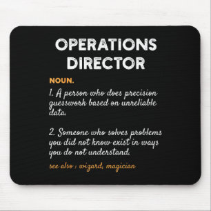 Operations Director Profession Funny Dictionary De Mouse Pad