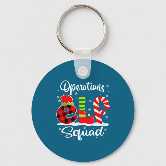 Operations Elf Squad Christmas Manager Matching X- Keychain (Front)