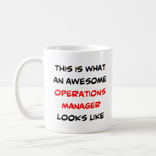 operations manager, awesome coffee mug (Left)