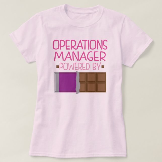 Operations Manager Chocolate Gift for Her T-Shirt (Design Front)